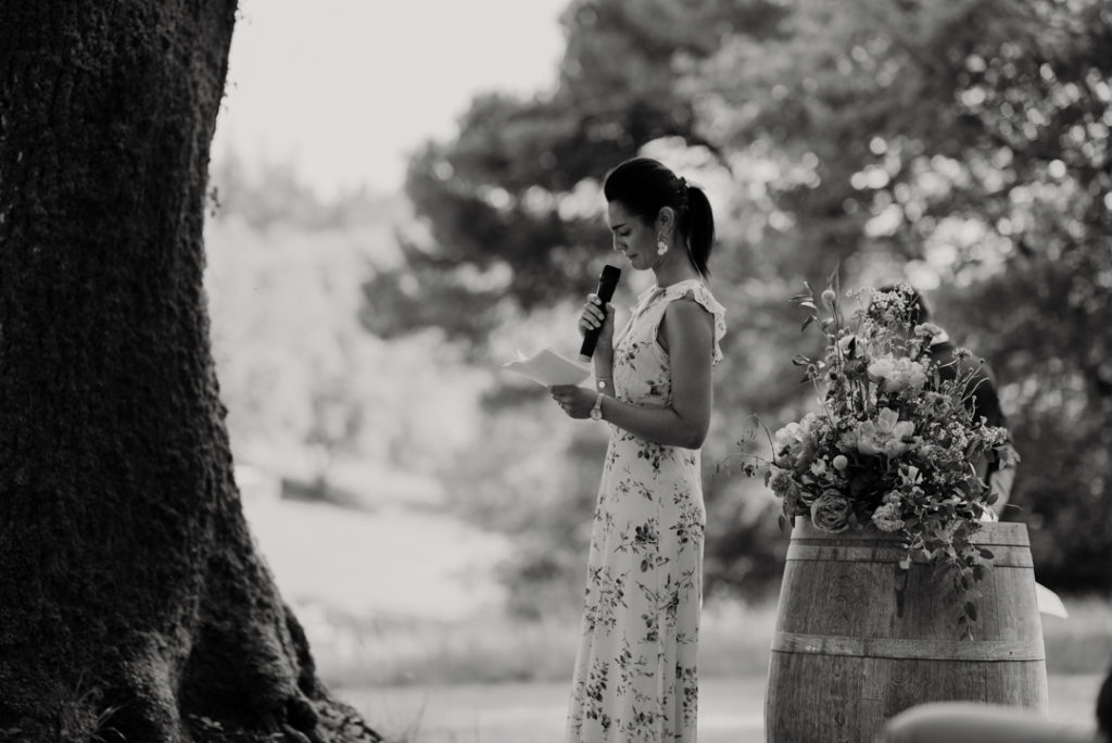 Discours de la soeur de la mariée